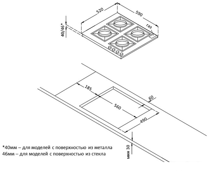 Варочная панель Korting HGG 6805 CW
