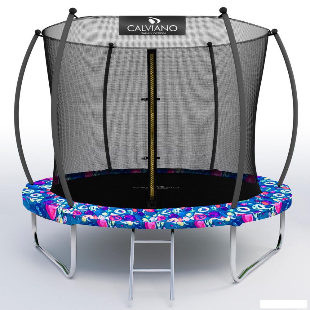 Батут Calviano Inside Master Smile 252 см - 8ft (внутренняя сетка, с лестницей)