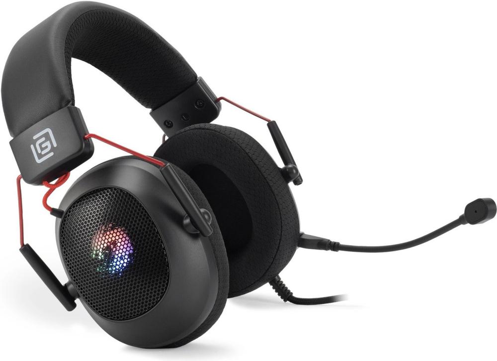 Наушники Оклик HS-L305G (черный/красный)