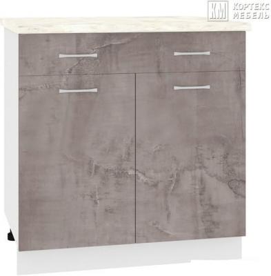 Шкаф напольный Кортекс-мебель Корнелия Лира НШ80р1ш (оникс/мадрид)