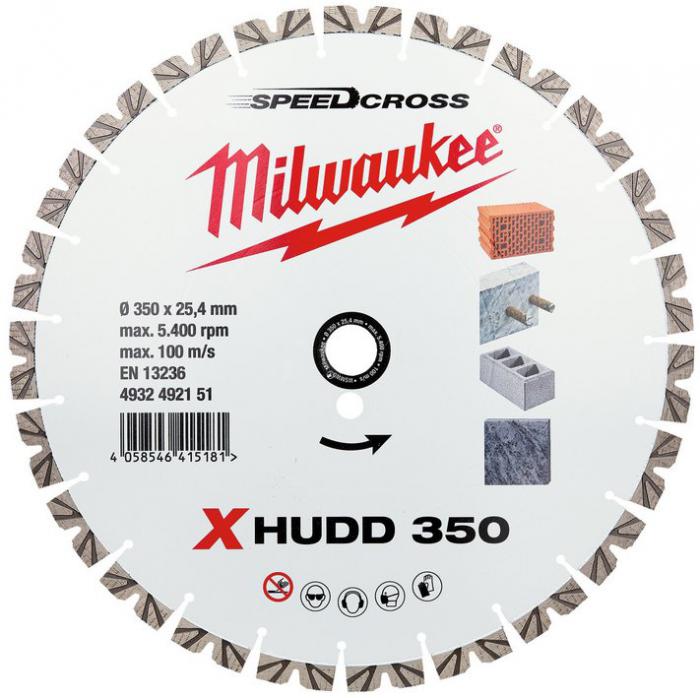 Отрезной диск алмазный  Milwaukee Speedcross X-HUDD 350мм 4932492151