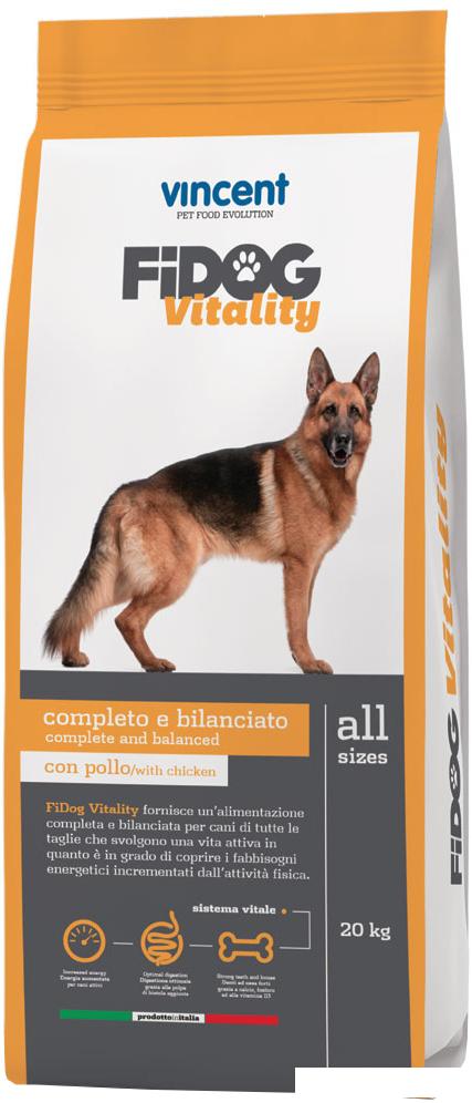 Сухой корм для собак Vincent Fidog Vitality 20 кг