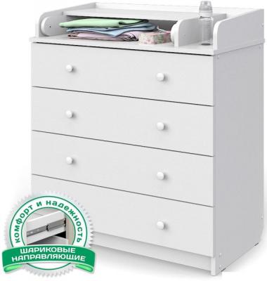 Детский комод Атон Мебель Сириус-2 804 ЛДСП (белый)