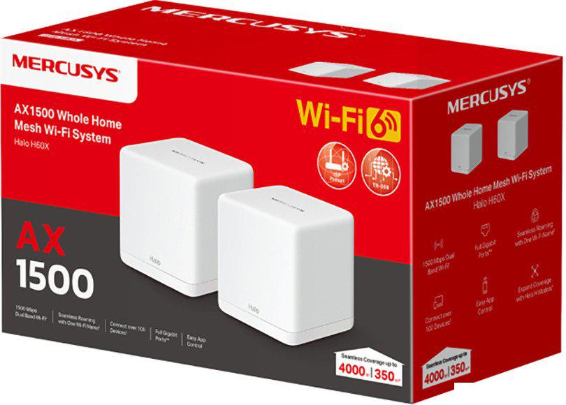Wi-Fi система Mercusys Halo H60X (2 шт)