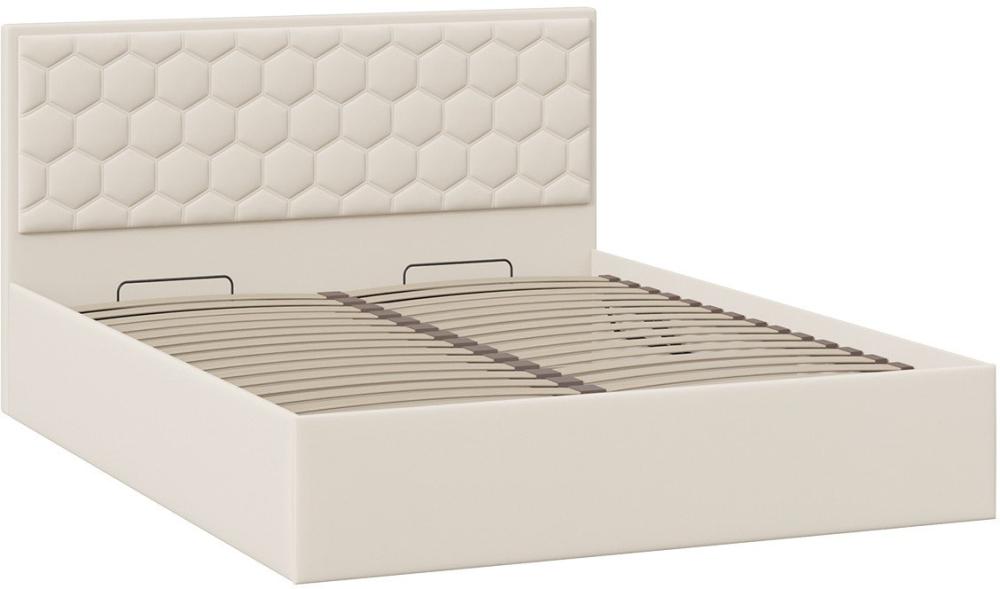 Кровати Трия Порто универсальная с ПМ и заглушиной 160x200 (велюр Confetti Cream)