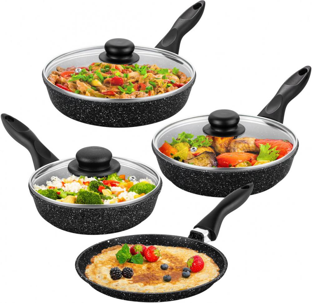 Сковороды Elan Gallery Гармония вкуса 120112+4 (черный мрамор)