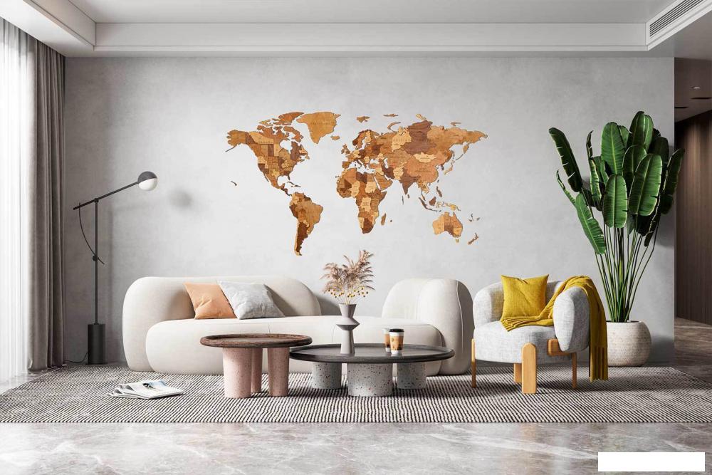 Пазлы Eco-Wood-Art «Карта Мира Large» Шоко Уорлд