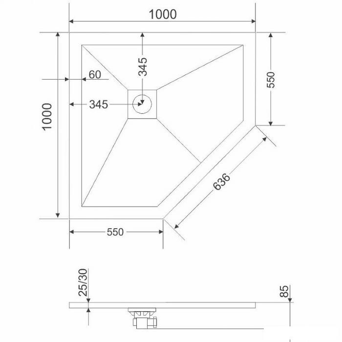 Душевые поддоны Grossman Strong GR-S1100100D