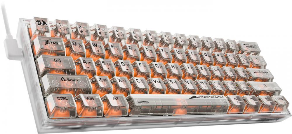 Клавиатура Redragon Fizz (прозрачный/белый)