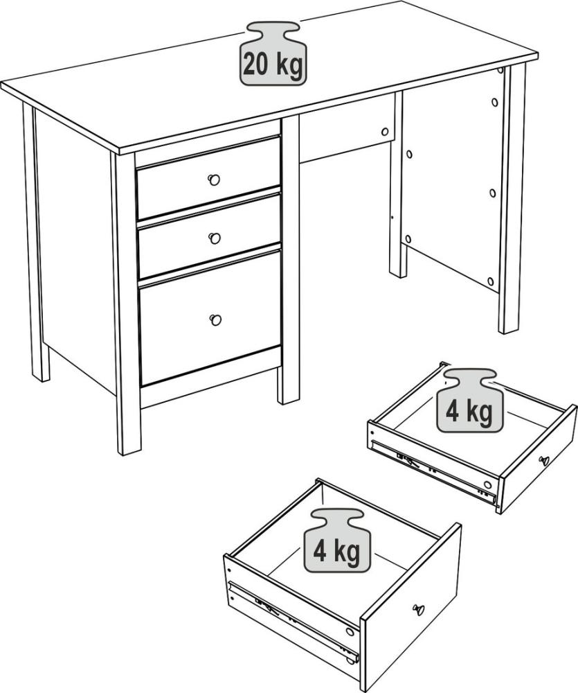 Офисный стол Mio Tesoro Сага 120x56 2.08.06.160.4 (серый)