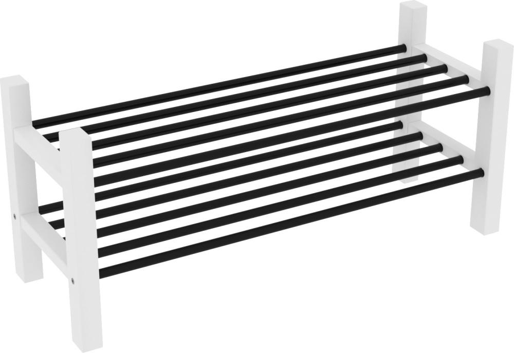 Банкетки, тумбы и полки для обуви ММЦ Кантри 85x37 (белый лак)