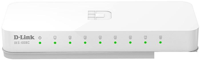 Неуправляемый коммутатор D-Link DES-1008C/A1A