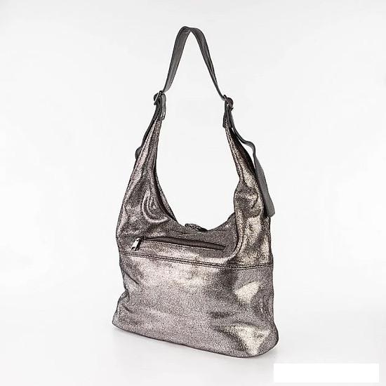 Женские и мужские сумки Poshete 857-6356-W009-DSV (серебристый)