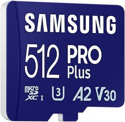 Карта памяти Samsung PRO Plus microSDXC 512GB MB-MD512SA/EU (с адаптером)