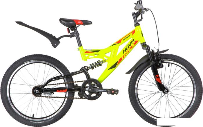 Детский велосипед Novatrack Shark 20 2020 20SS1V.SHARK.GN20 (зеленый)