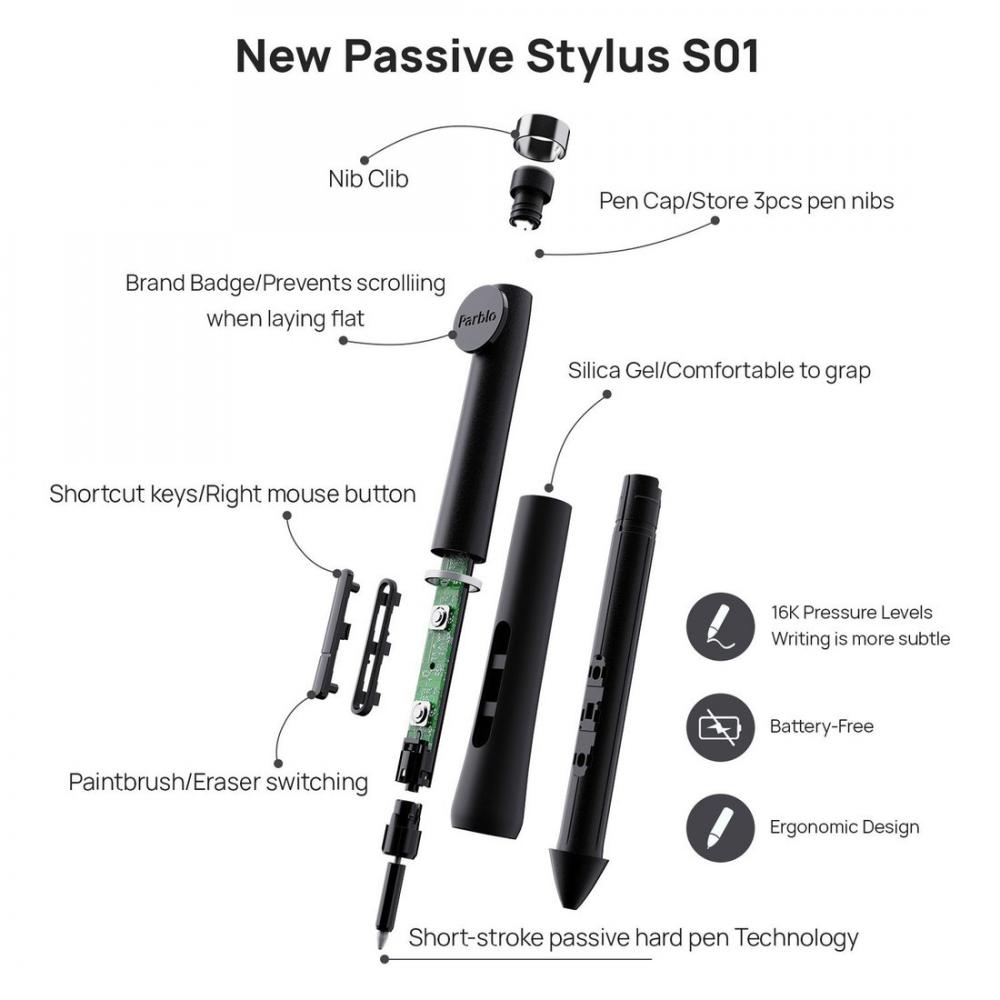 Графический монитор Parblo Coast 12 Pro Gen2 (черный)