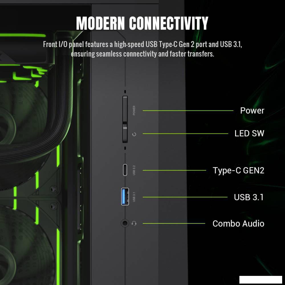 Корпус GameMax Legend CLAW 360 (черный)
