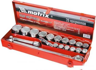 Набор трещотка с головками Matrix 13536 (20 предметов)