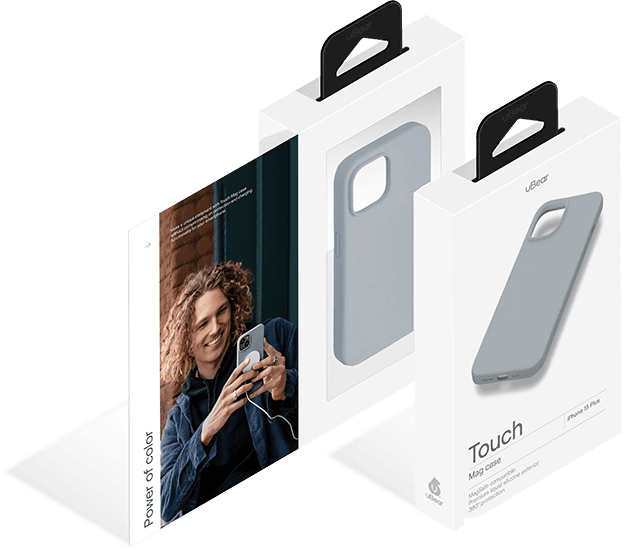 Чехол для телефона uBear Touch Mag для iPhone 15 Plus (серый)