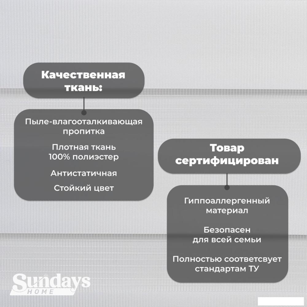 Шторы день-ночь Sundays Home ДН LB 111-13 220x185 (белый)