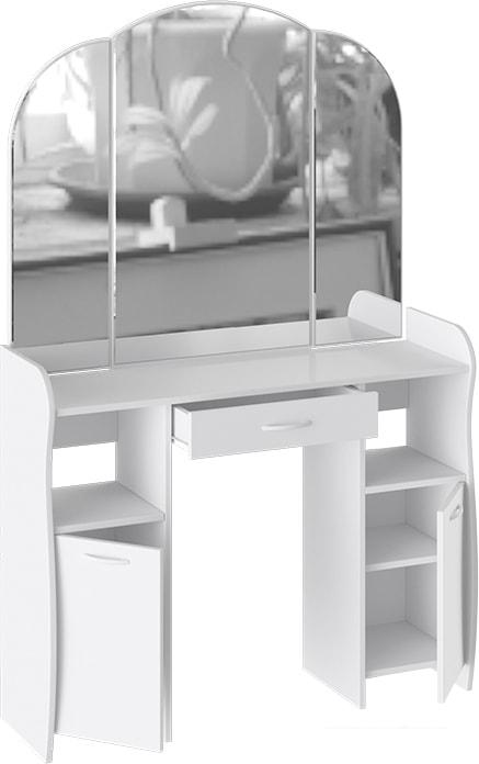 Туалетный столик с зеркалом Трия София Т2 (белый)