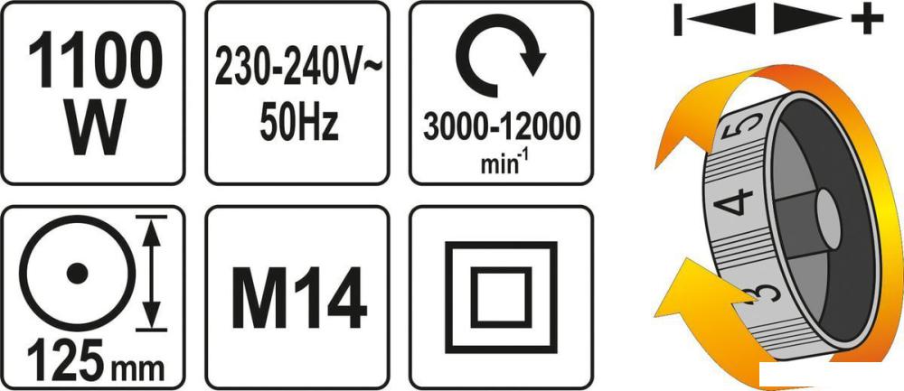 Угловая шлифмашина Yato YT-82101