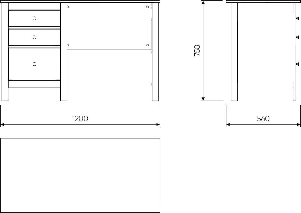 Офисный стол Mio Tesoro Сага 120x56 2.08.06.160.4 (серый)