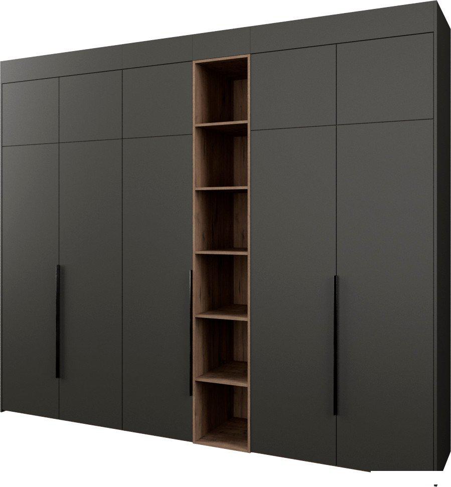 Шкаф распашной Рэйгрупп Рэй S262-В14-3-WKW В14-3 (дуб веллингтон/кобальт)