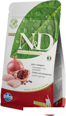 Сухой корм для кошек Farmina N&amp;D Grain Free Chicken &amp; Pomegranate Kitten 5 кг