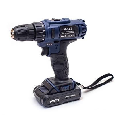 Шуруповерты, гайковерты, электроотвертки WATT WAS-18 Li-2 1.018.031.02 (с 2-мя АКБ)