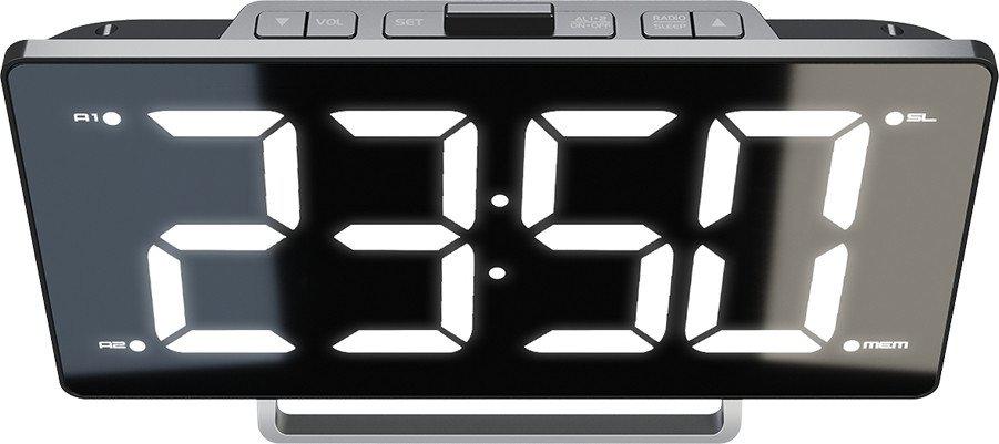 Настольные часы Soundmax SM-1561U (черный/белый)