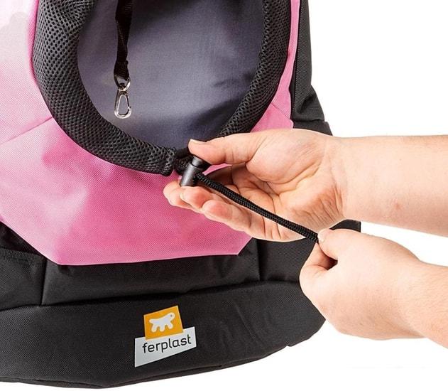 Рюкзак-переноска Ferplast Kangoo S (черный/розовый)