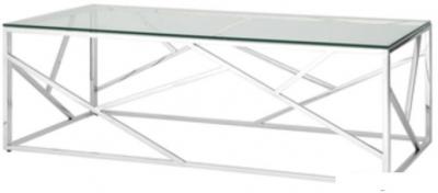 Журнальные столики и столы-трансформеры Stool Group Арт Деко 120x60 ECT-015 (прозрачное стекло/сталь серебристый)