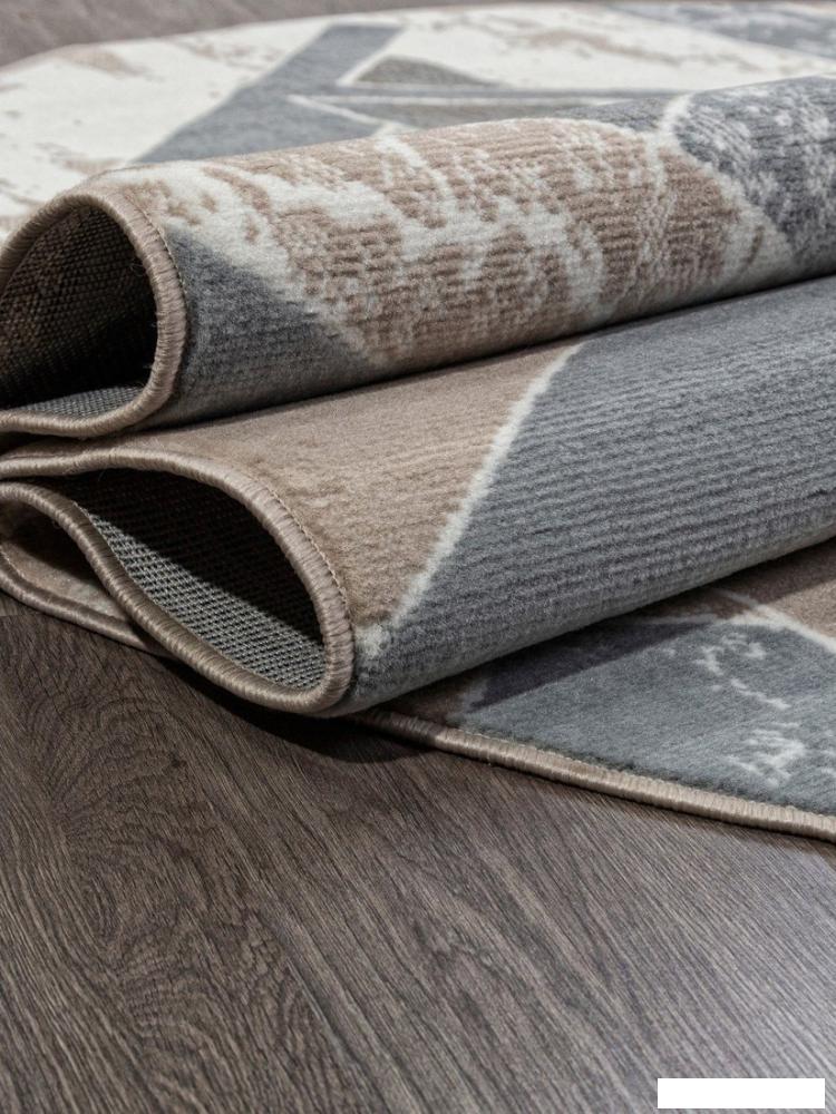 Ковры и ковровые дорожки Merinos Sierra F354-OVAL-BEIGE-BLUE (1.5х1.9)