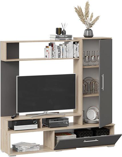 Стенка Трия Сиена (дуб сонома/графит серый)