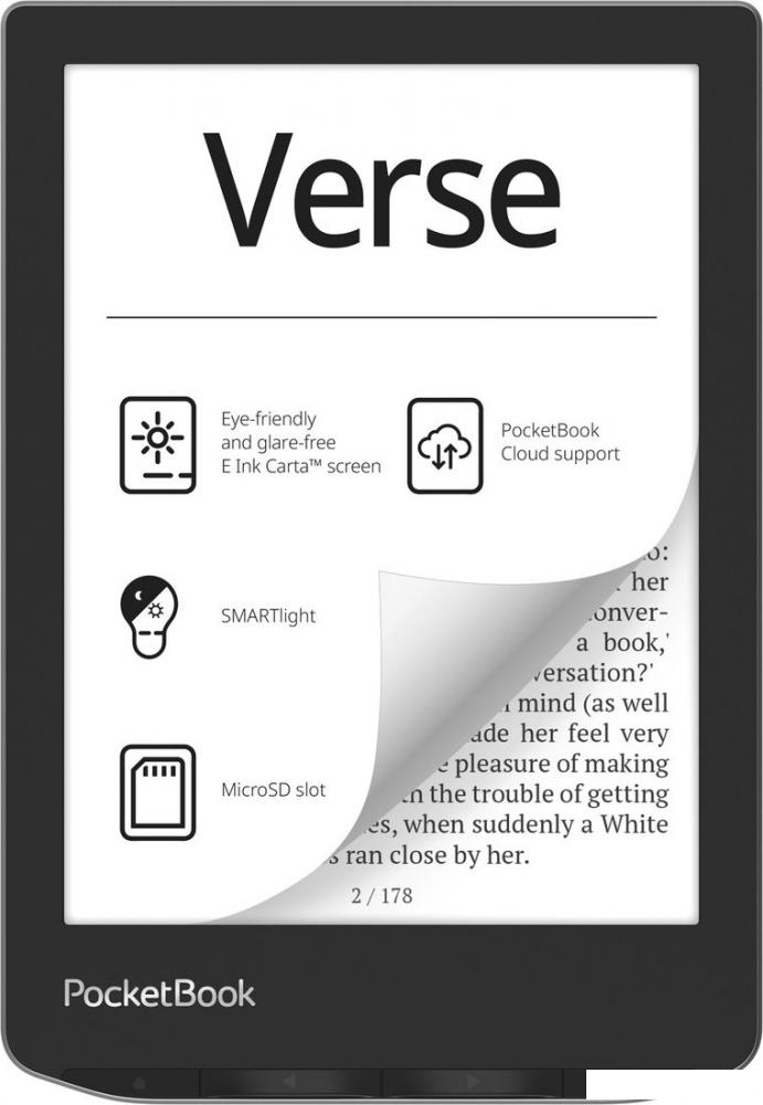Электронная книга PocketBook 629 Verse Mist Grey