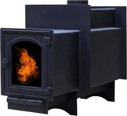 Банная печь ComfortProm Сталь 8мм 20м3, чугунная дверь со стеклом