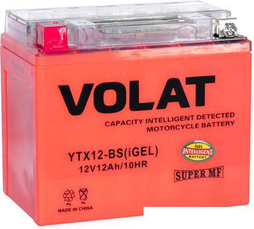 Мотоциклетный аккумулятор VOLAT YTX12-BS(iGEL) (12 А·ч)