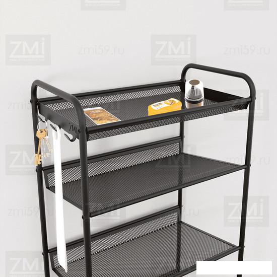 Банкетки, тумбы и полки для обуви ЗМИ Женева 35 ПДО Ж35 (черный)