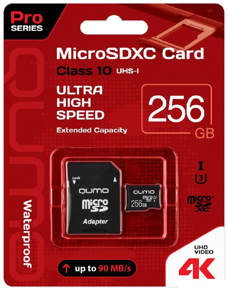 Карта памяти QUMO microSDXC QM256GMICSDXC10U3 256GB