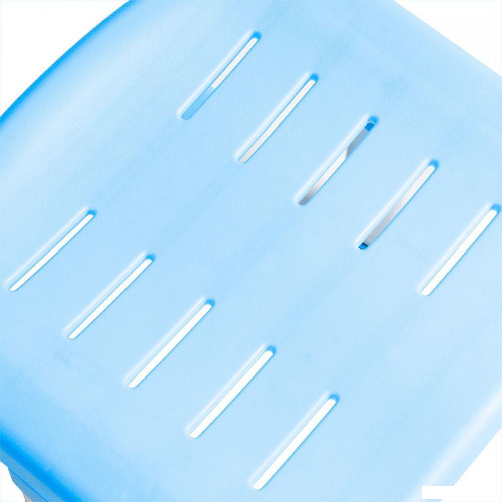 Парта Anatomica Avgusta + стул + выдвижной ящик + подставка (белый/голубой)