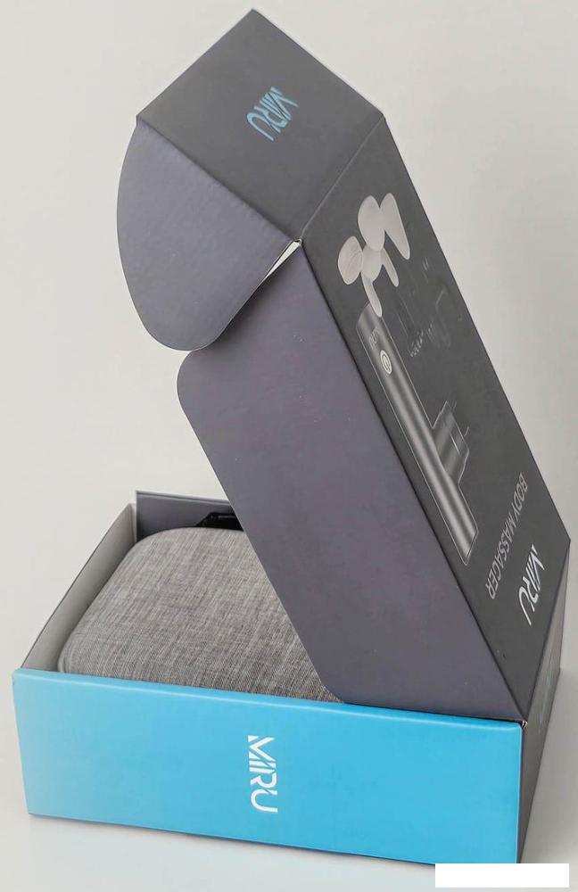 Перкуссионный массажер Miru BM-18 (8 насадок, серый)