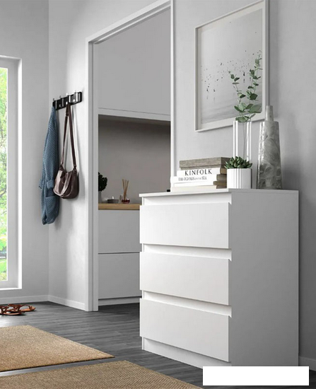 Комод НК-Мебель Stern Т-3 3-я 72674928 16мм (белый)