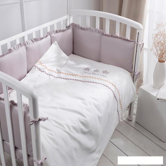 Постельное белье Perina Toys Sateen Collection ТСК6-01.1 6 предметов (серый)