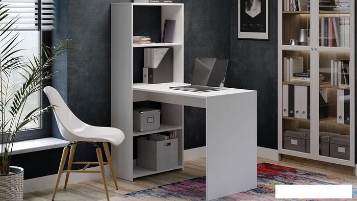 Письменные и компьютерные столы Трия Тип 12 (белый ясень)