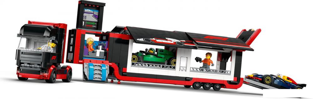 Конструктор LEGO City 60445 Грузовик F1 с болидами RB20 и AMR24 F1