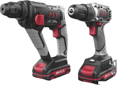 Наборы электроинструментов P.I.T. P0002-02 (перфоратор, шуруповерт, 2 АКБ, кейс)