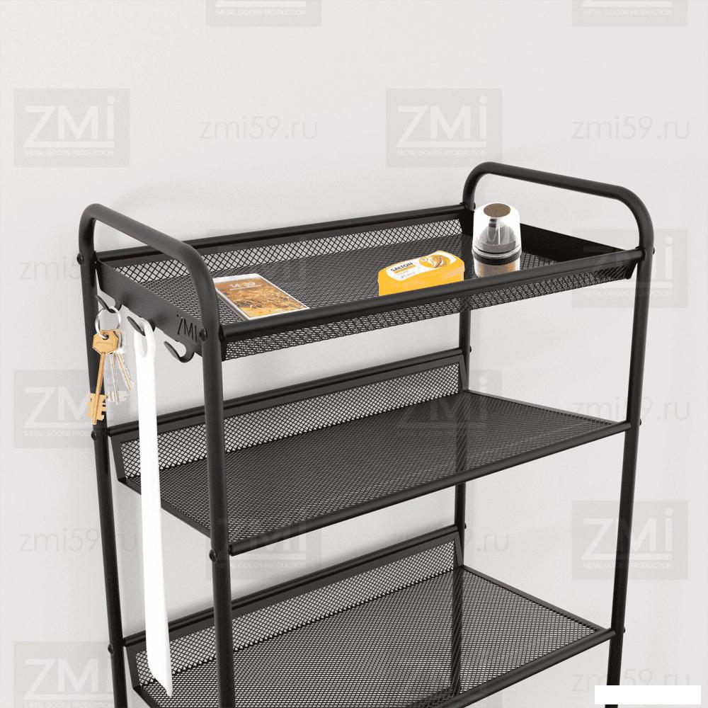 Банкетки, тумбы и полки для обуви ЗМИ Женева 25 ПДО Ж25 (черный)