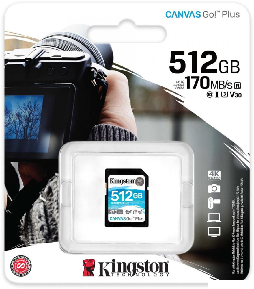 Карта памяти Kingston Canvas Go! Plus SDXC 512GB Карта памяти Kingston Canvas Go! Plus SDXC 512GB