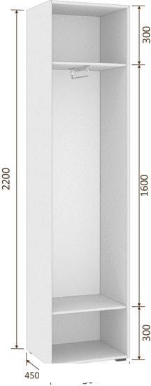 Шкафы Кортекс-мебель Лара ШП1-45 (дуб сонома)